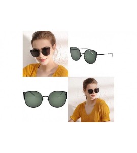 Round Ultra Lightweight Classic Cat Eye Polarized Titanium Sunglasses for Women Vintage Sun Glasses UV400 Protection - CC18SE...