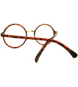 Round Round Clear Lens Glasses Classic Circle Frame Eyeglasses Unisex - Dark Tortoise - CE11EWEJVCP $19.44