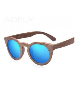 Aviator Fashion Polarized Sun Glasses Bamboo Sunglasses Men Women Handmade C02Blue - C03green - CP18Y5UOI8L $65.90