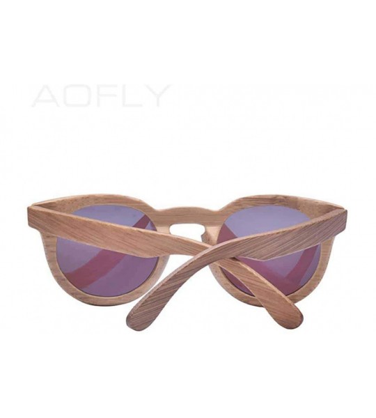 Aviator Fashion Polarized Sun Glasses Bamboo Sunglasses Men Women Handmade C02Blue - C03green - CP18Y5UOI8L $65.90