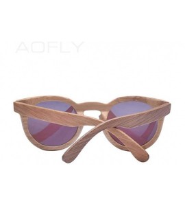 Aviator Fashion Polarized Sun Glasses Bamboo Sunglasses Men Women Handmade C02Blue - C03green - CP18Y5UOI8L $65.90