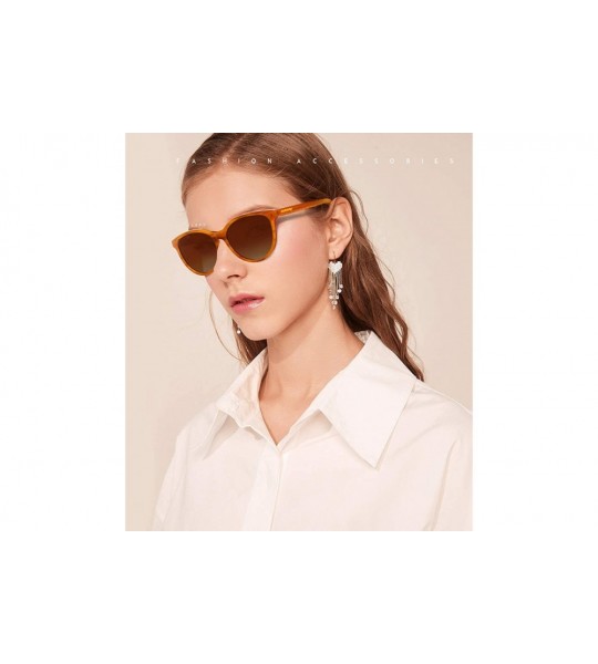 Shield Women's Polarized Sunglasses 100% UV Protection Safety Glasses with Delicate Acetate Frame - CF18RC2XXCC $43.06