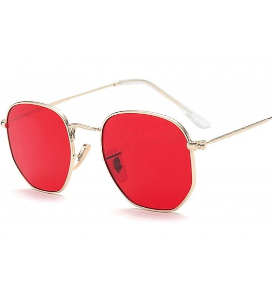 Oversized Men Gradient Clear Lens Metal Frame Black Red Small Sun Glasses - As Shown in Photo-4 - C418W3NDDGA $49.10