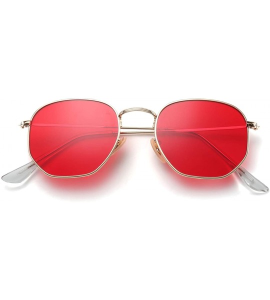 Oversized Men Gradient Clear Lens Metal Frame Black Red Small Sun Glasses - As Shown in Photo-4 - C418W3NDDGA $49.10