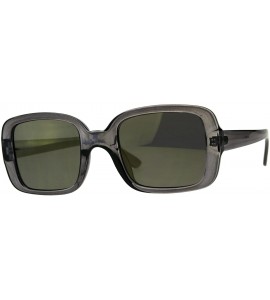 Rectangular Vintage Classic Fashion Sunglasses Womens Square Rectangular Mirror Lens - Grey (Gold Mirror) - CD18DNKDMOU $21.02