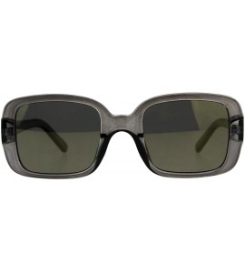 Rectangular Vintage Classic Fashion Sunglasses Womens Square Rectangular Mirror Lens - Grey (Gold Mirror) - CD18DNKDMOU $21.02