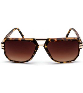 Square 2019 Fashion Brand Designer Men's Square Sunglasses Oversized Metal Frame Ladies Sunshade with Box - Leopard - C01935S...