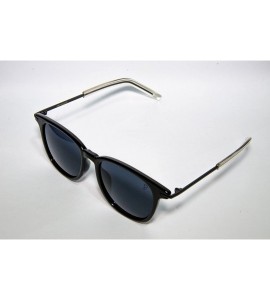 Round Vintage Sunglasses Round Browline Frame Men Black - CD12NZO4HAE $48.60