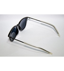 Round Vintage Sunglasses Round Browline Frame Men Black - CD12NZO4HAE $48.60