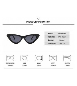 Cat Eye Retro Small Sunglasses-Polarized Shade Glasses With Classic Narrow Cat Eye Lens - D - CB1905Y27EH $52.86