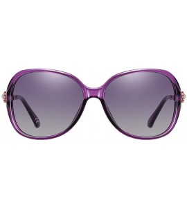 Sport Luxury Women Polarized Sunglasses Retro Eyewear Oversized Goggles Eyeglasses - Purple Frame Purple Lens 2 - CB196IQ5MXG...