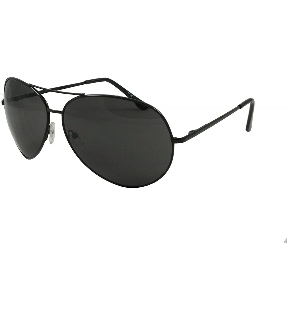Aviator Classic Metal Pilot Sunglasses - Black - CI12JS8SP85 $36.93