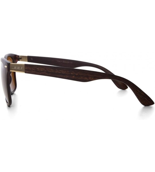 Wrap Coating Eye Men Wood Bamboo Women Printed Wrap 52MM Sunglasses - C3 - CY18M3N4UCN $48.61