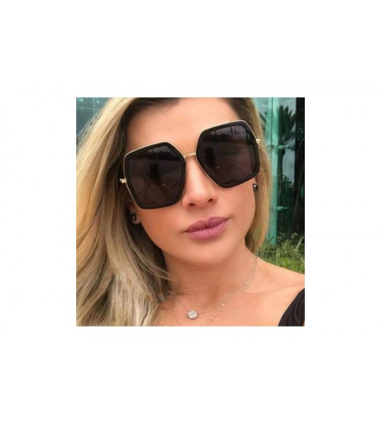 Sport Oversized Square Sunglasses Women Luxury Vintage Sunglass Fashion Big Frame Sun Glasses UV400 - Red - C8197A274CH $34.59