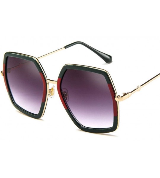 Sport Oversized Square Sunglasses Women Luxury Vintage Sunglass Fashion Big Frame Sun Glasses UV400 - Red - C8197A274CH $34.59