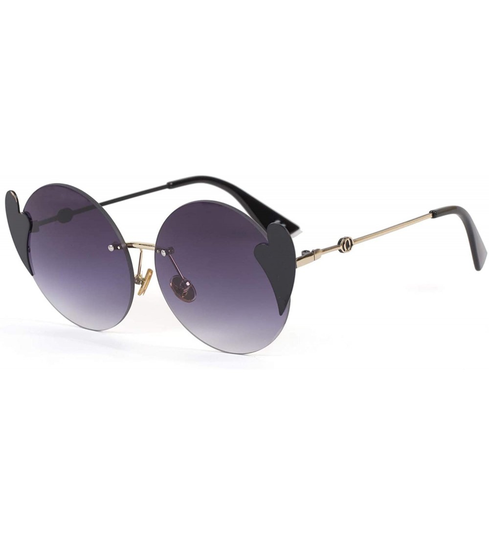 Round Classic fashion round sunglasses - love piece frameless sunglasses round round frame sunglasses - A - CH18SHXZQCG $68.34