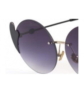 Round Classic fashion round sunglasses - love piece frameless sunglasses round round frame sunglasses - A - CH18SHXZQCG $68.34