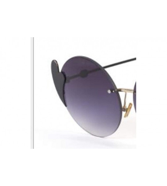 Round Classic fashion round sunglasses - love piece frameless sunglasses round round frame sunglasses - A - CH18SHXZQCG $68.34