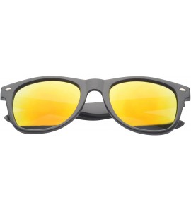 Wayfarer Retro Square Fashion Sunglasses in Black Frame Blue Lenses - Black - CY11OJZAYGN $17.58