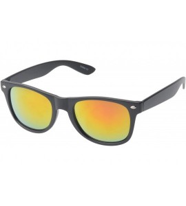 Wayfarer Retro Square Fashion Sunglasses in Black Frame Blue Lenses - Black - CY11OJZAYGN $17.58