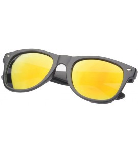 Wayfarer Retro Square Fashion Sunglasses in Black Frame Blue Lenses - Black - CY11OJZAYGN $17.58