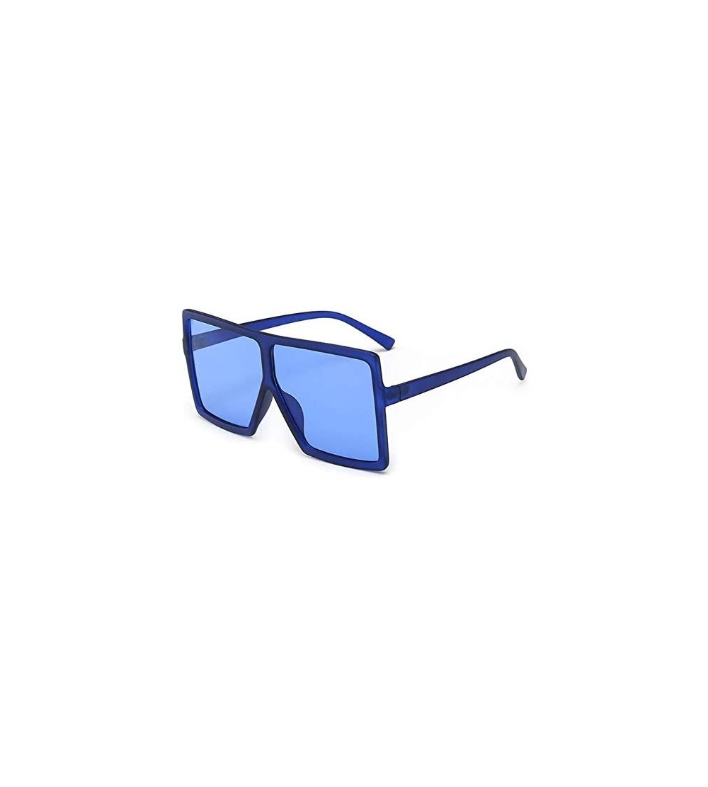 Oversized Vintage Sunglasses Oversize blueyellow - C18 Blue - CU19922ZGMK $63.08