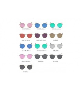 Round Luxury Vintage Round Sunglasses Women Brand Designer Female Sunglass Points Sun Glasses Lady Mirror 2020 Oval - CN1984A...