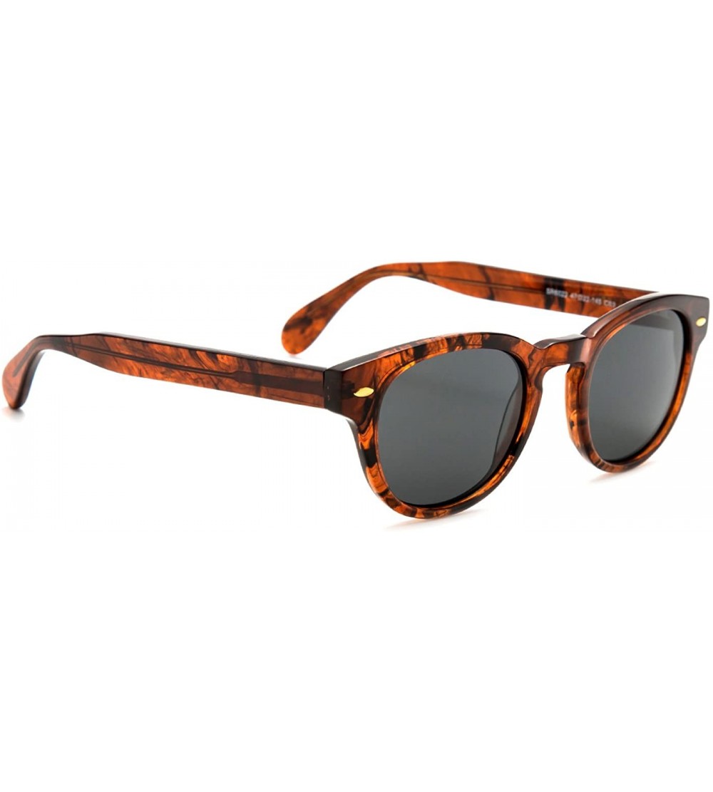 Wayfarer Marble Keyhole Frame Polarized Sunglasses for Women Men - C - CK1832YON0Y $48.60