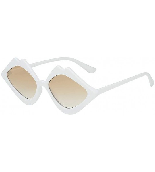 Round Women's Fashion Jelly Sunshade Sunglasses Integrated Candy Color Glasses Designer Style - White - CZ18UND4QCL $15.92