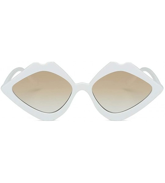 Round Women's Fashion Jelly Sunshade Sunglasses Integrated Candy Color Glasses Designer Style - White - CZ18UND4QCL $15.92