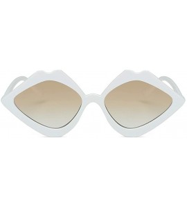 Round Women's Fashion Jelly Sunshade Sunglasses Integrated Candy Color Glasses Designer Style - White - CZ18UND4QCL $15.92