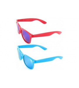 Wayfarer Pop Color Sunglasses Mirror Lens for Men Women UV Protection - CR11MLXFY07 $19.43