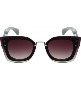 Square Oversized Square Frame Sunnies with Flat Lens 32173TT-FLOCR - Black - C612K7JZK4B $18.91