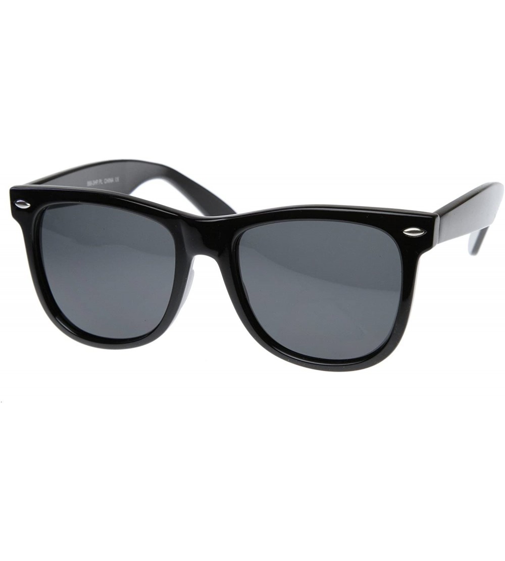 Wayfarer Retro Classic Line Vintage Designer Inspired Fashion Horn Rimmed Style Sunglasses UV400 Lens - Black - C711Z150WE5 $...