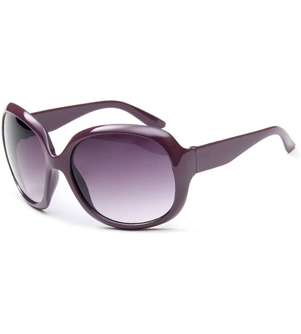 Butterfly Women's Plastic Classical Oversized Butterfly Sunglasses - Purple - CA185W05TNZ $21.71