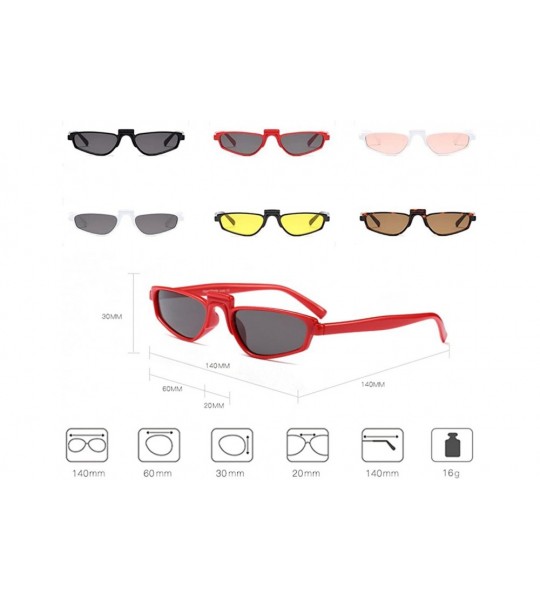 Goggle Unisex Retro Vintage eyewear Fashion Small Square Frame Mini Sunglasses - C2 - C91807D7GXZ $18.40