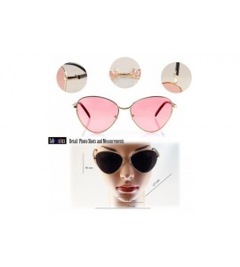 Cat Eye Twist Metal Color Tinted Smoke Lens Triangular Cat-eye Sunglasses A139 - Gold/ Purple Tinted - CM18C9EMHZH $22.57