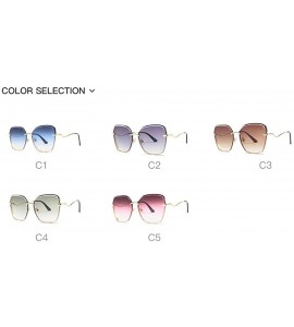 Square 2019 new fashion trend square trim big box unisex street shoot brand designer sunglasses UV400 - Grey - CZ18M3UUDCN $2...