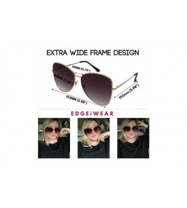 Butterfly Fashion Oversized Butterfly Sunglasses Protection - Gold Frame/Brown Gradient Lens - C318XWGEHE5 $18.93