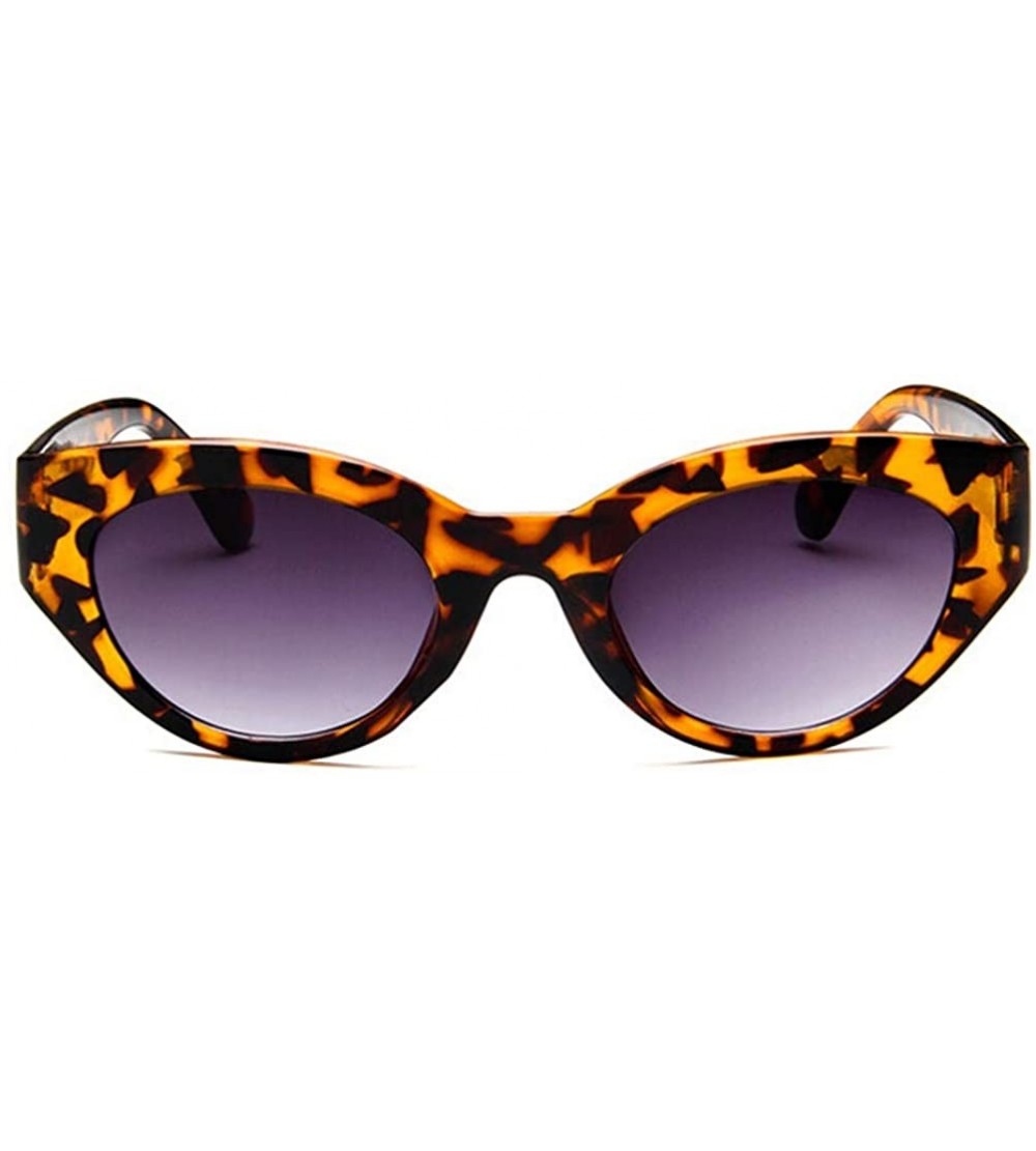 Cat Eye sexy retro cat eye sunglasses women small white triangle vintage sun glasses red - Leopard-gray - CE18WXSEOEY $48.18