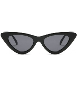 Round Cat Eye Sunglasses Women Clout Goggles Kurt Cobain Retro Sun Glasses K0566 - Black - CY18D4DO867 $18.41