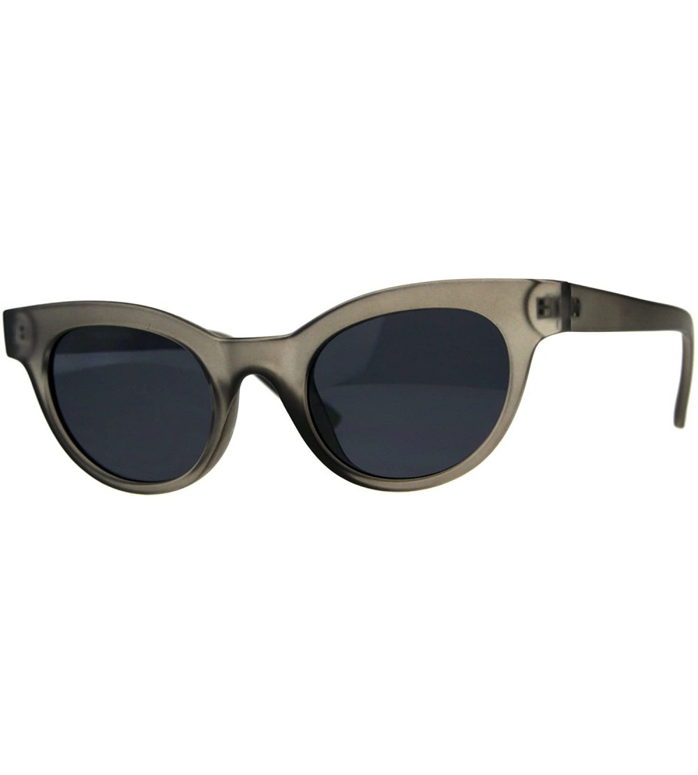 Oval Womens Fashion Sunglasses Horn Rimmed Oval Cateye Frame UV 400 - Grey - CH18CSGQCH3 $19.49
