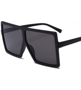 Square Oversized Sunglasses Fashion Glasses Vintage - C7 Black Silver - CU199EI3KDI $32.91