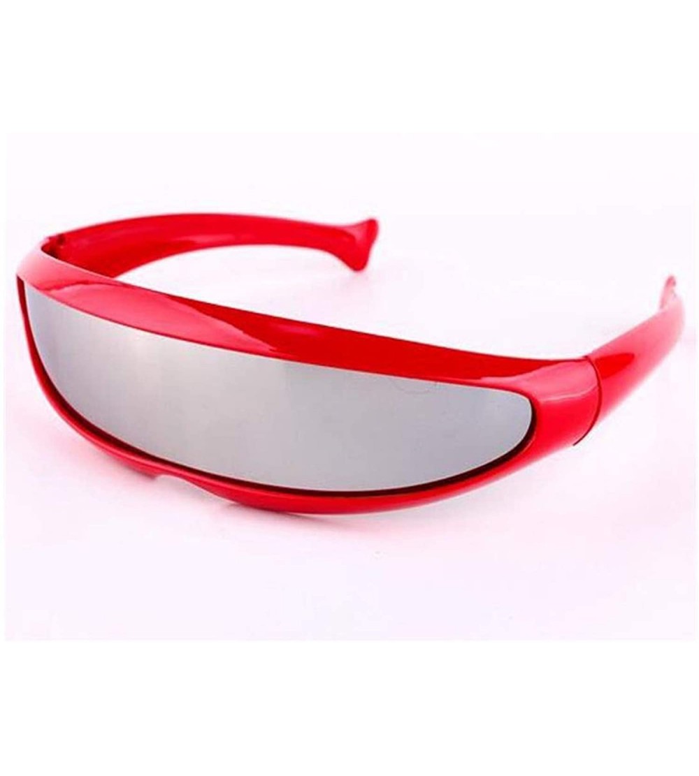 Sport 2019 One piece Driving Sunglasses Man Brand Designer Sun Glasses Classic Vintage Outdoor Homme UV400 - Red White - C918...