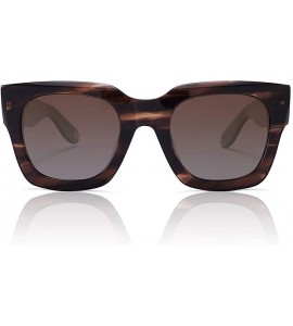 Square Oversized Sunglasses for Women Men- Square Vintage Acetate Polarized Shades Thick Large Frame - CH1966S7996 $50.11