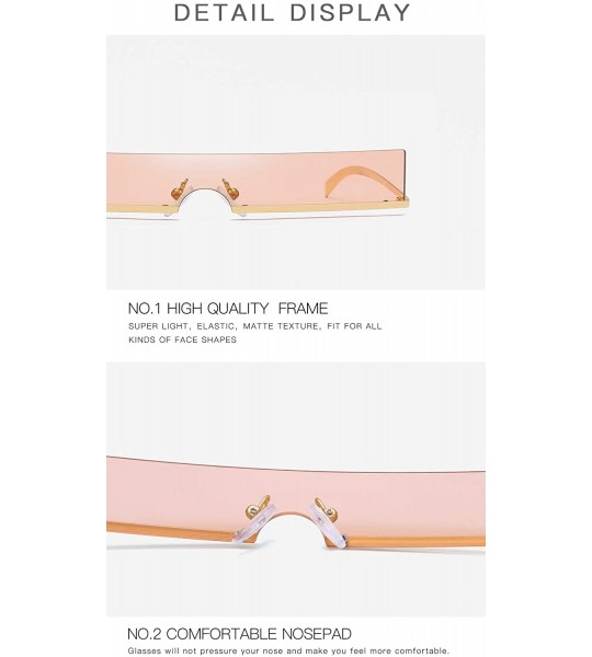 Oversized Fashion oversized square sunglasses Unique - Silver-yellow - C218Y9I6KCA $17.66