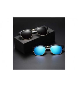 Oval Sunglasses Polarized Antiglare Anti ultraviolet Travelling - Blackish Green - CB18WMOUGED $42.08