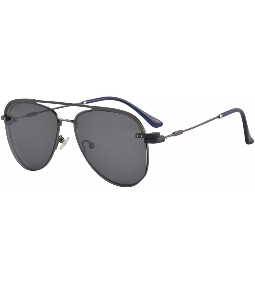 Aviator Sunglasses Customized Progressive Glasses MATDC3039 - Gun Frame - CS18TR7QD5L $62.37