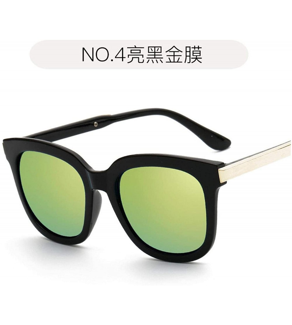 Round Men Big Round Sunglasses Women Glasses Lady Luxury Mirror Retro Metal Sun Vintage Female - 4 - CZ198ZTQ5W8 $60.63