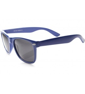 Wayfarer Classic Eyewear 80's Retro Large Horn Rimmed Style Sunglasses (Blue) - C711X7EVUD9 $22.26